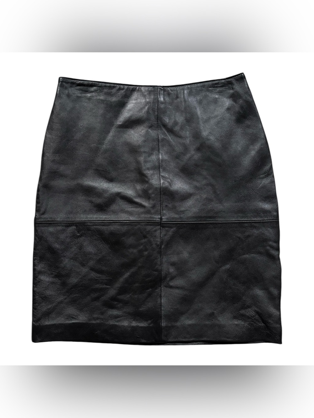 Vintage 90s Style & Co. real leather pencil skirt